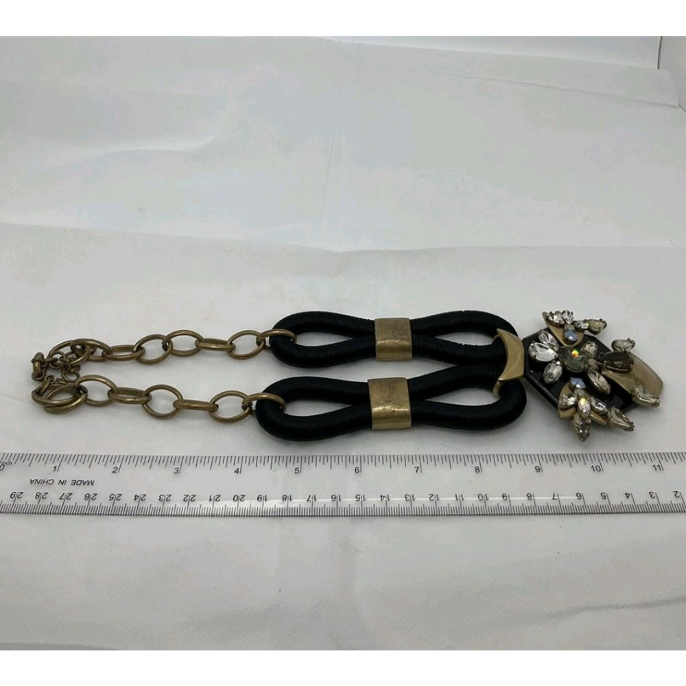 J.Crew Rhinestone Medallion Statement Necklace Nw… - image 5